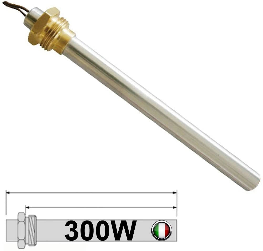 Candeletta accensione 3/8 300W 148mm Lunga Totale; 138mm a Battuta del Dado; Diametro 9,9 per stufe AMG Kalon