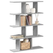 Mensola a Cubo da Muro 12 Scomparti in Truciolato Sonoma Grigio 860018