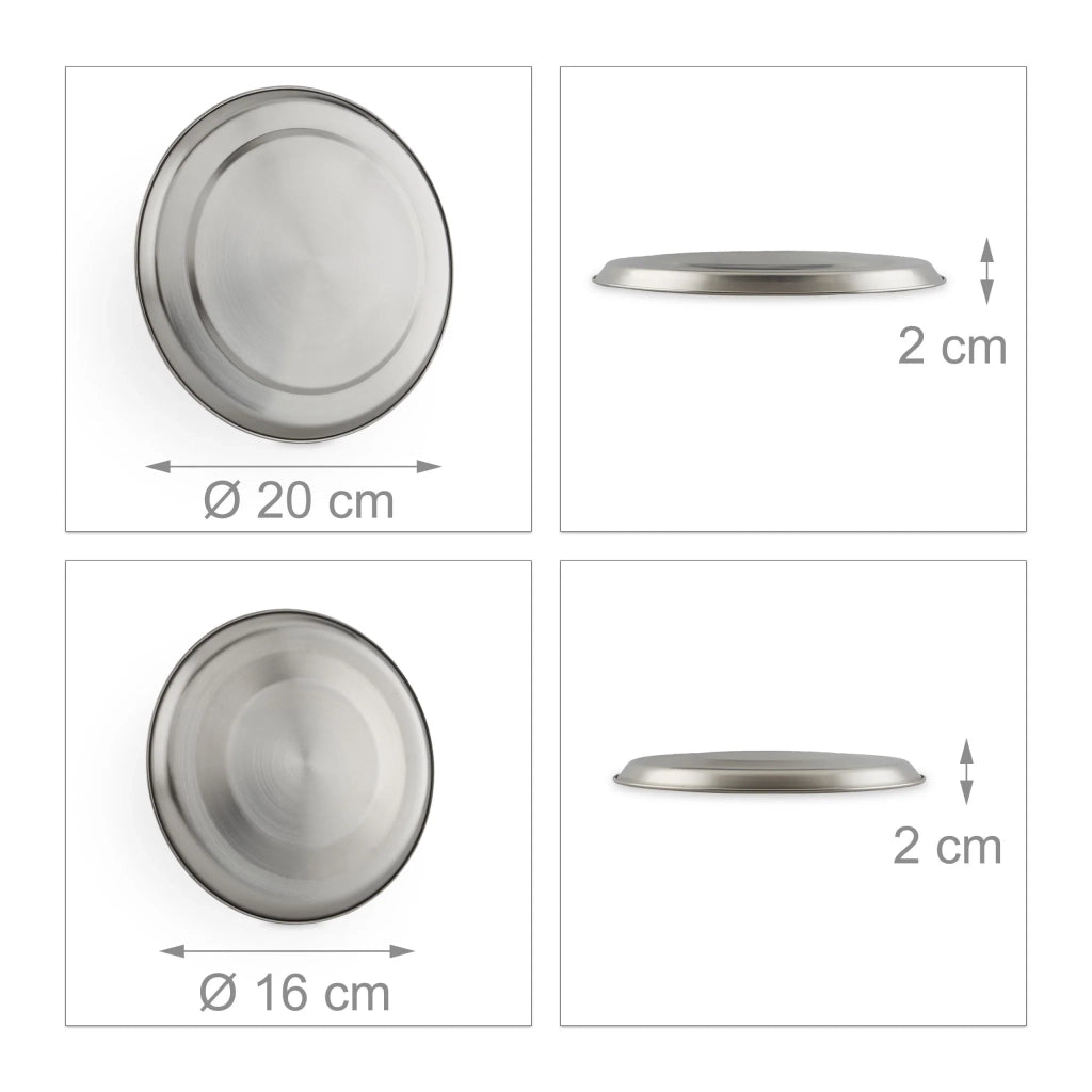 Set di 4 copripiastre da cucina design senza tempo cucina 40 x 30 x 1 cm in acciaio inox spazzolato 13_0003073