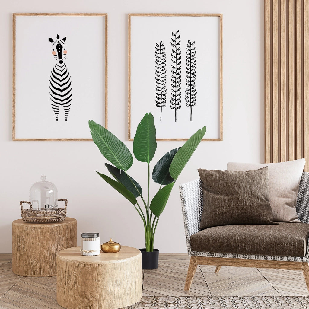 Palma Artificiale Decorativa con Vaso ¨C zephmum ¨C Verde ?15x120 cm