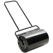 Outsunny Rullo da Giardino Φ32x50cm in Metallo Impermeabile Nero, Serbatoio Fino 38 Litri (Acqua o Sabbia)