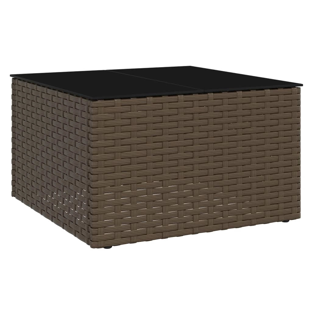 Set di mobili da giardino mobili da esterno set da 2 pezzi con cuscini resina intrecciata marrone 02_0015897