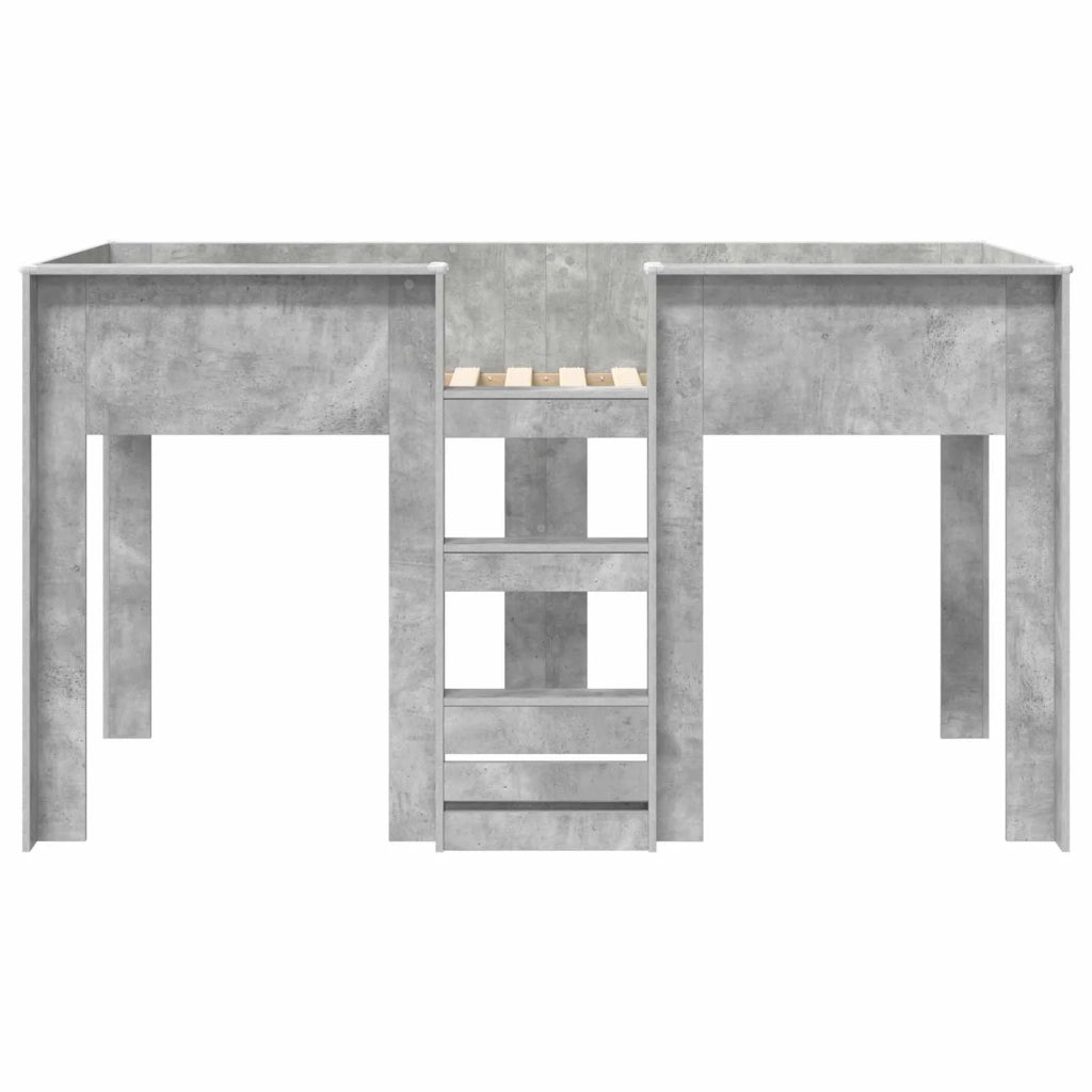 Letto a Castello per Bambini Grigio cemento 100 x 200 cm 3410502