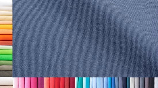 Tessuto a manica corta XXL al metro | Doppio: 75 cm largo | Singolo: 150 cm largo | Colore: 41 Fern Blue | 0,75 m lungo | 96% cotone, 4% elastan | Jersey | 1buy3 | Prezzo base per metro quadrato: € 11,10