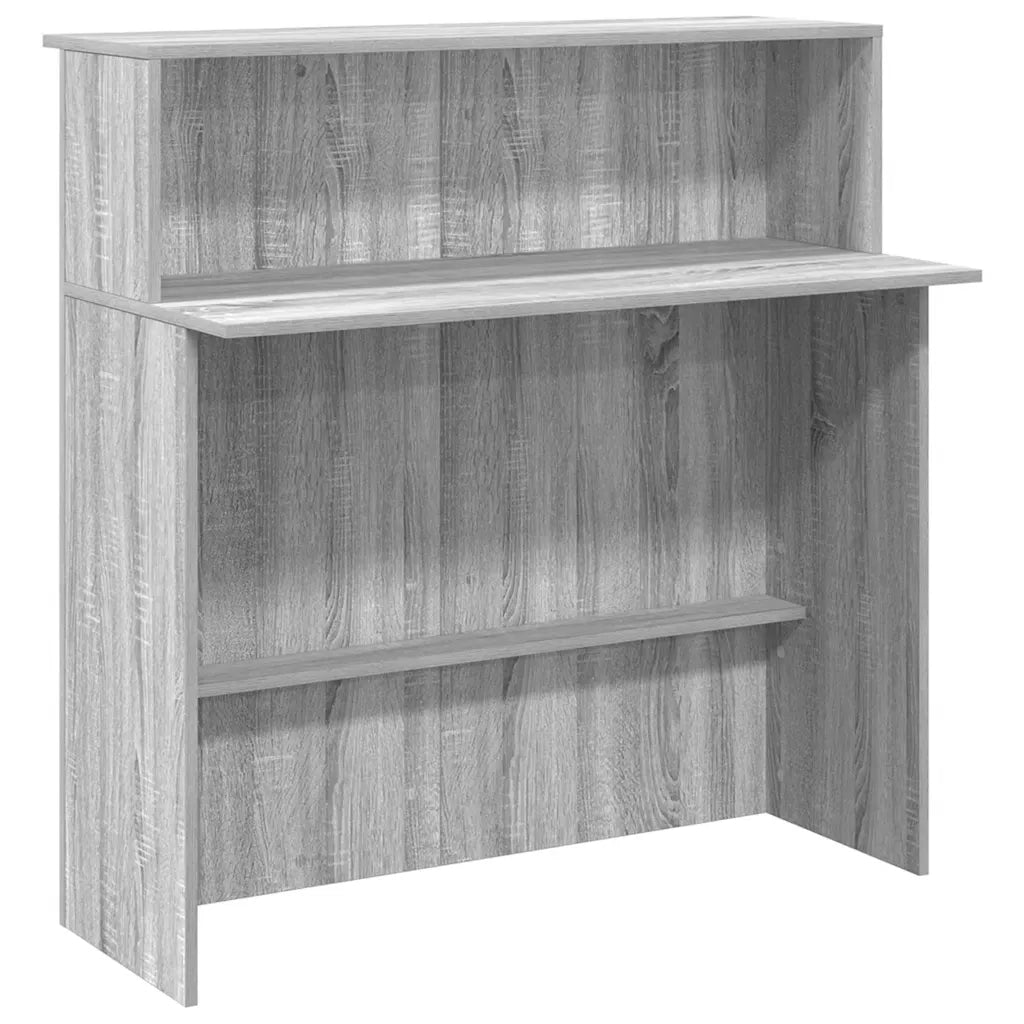 Banco Reception | Scrivania | Tavolo da Ufficio Grigio Sonoma 100x50x103,5 cm Legno Multistrato