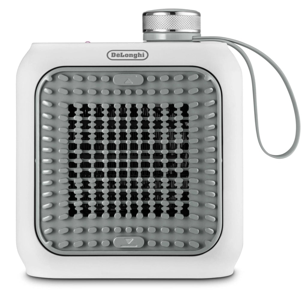 De’Longhi HFX10B03.GR stufetta elettrica Interno Grigio, Bianco 350 W Riscaldatore ambiente elettrico con ventilatore