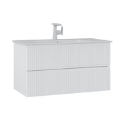 Mobile lavabo "Moonlight 90 v2" - 91 x 51 x 51 cm - Bianco opaco