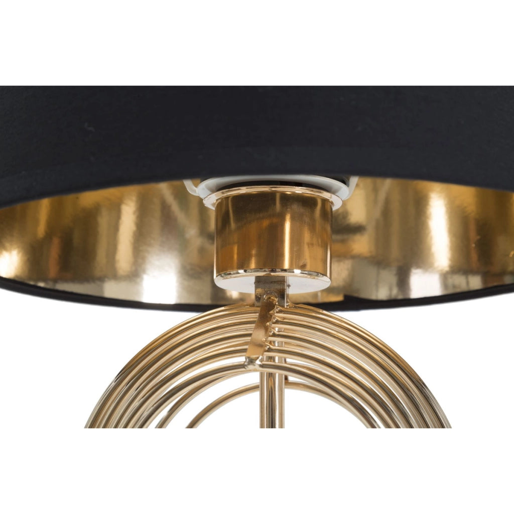 Lampada da Tavolo VKH124, Nero, Metallo, 24x24x44 cm