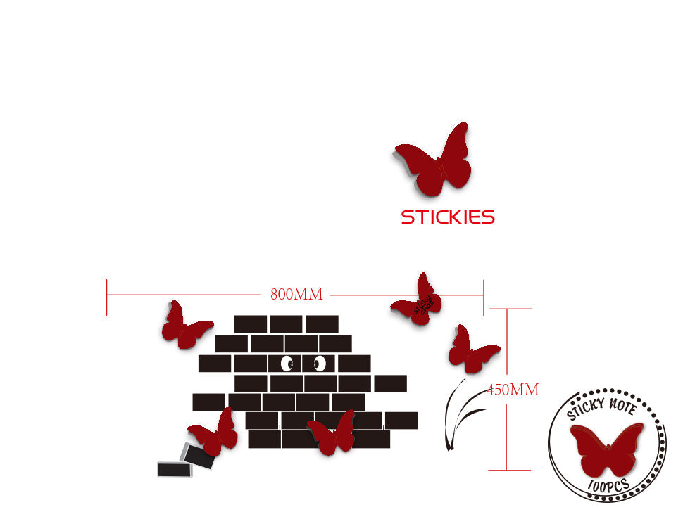 Sticker da Muro Scrivibile Wall 80x45 cm Plastica