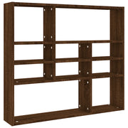Scaffale a parete | Ripiano a parete | Mensola a parete Rovere Marrone 90x16x78 cm Legno Multistrato