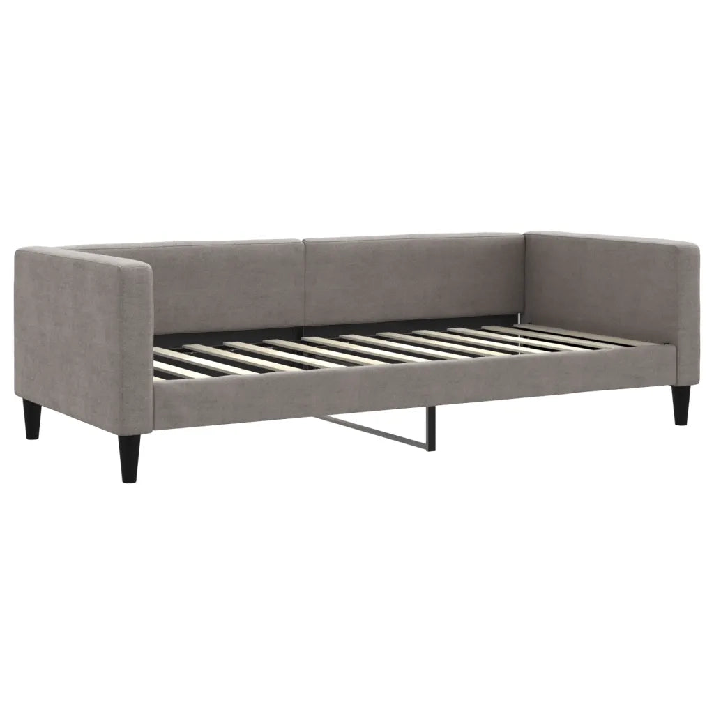 Divano Letto Estraibile con Cassetti-Sofa Letto-Daybed Tortora 90x200 cm Tessuto 291318