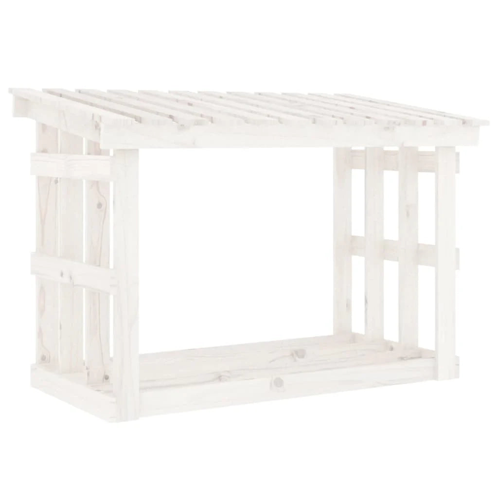Portalegna portalegna organizer portaoggetti 108 x 64,5 x 77 cm legno di pino bianco 02_0045105