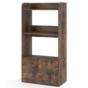 Libreria autoportante 55 x 29 x 105 cm pratica con cassetto scorrevole design elegante in legno marrone rustico 20_0010656