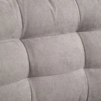 Divano Letto 3 Posti con Chaise Longue Contenitore in Tessuto, 217x134x85cm, Grigio