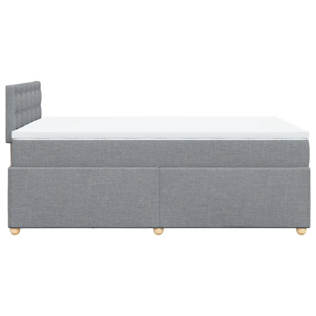 Giroletto a Molle con Materasso Grigio Chiaro 120x200cm Tessuto 3288961