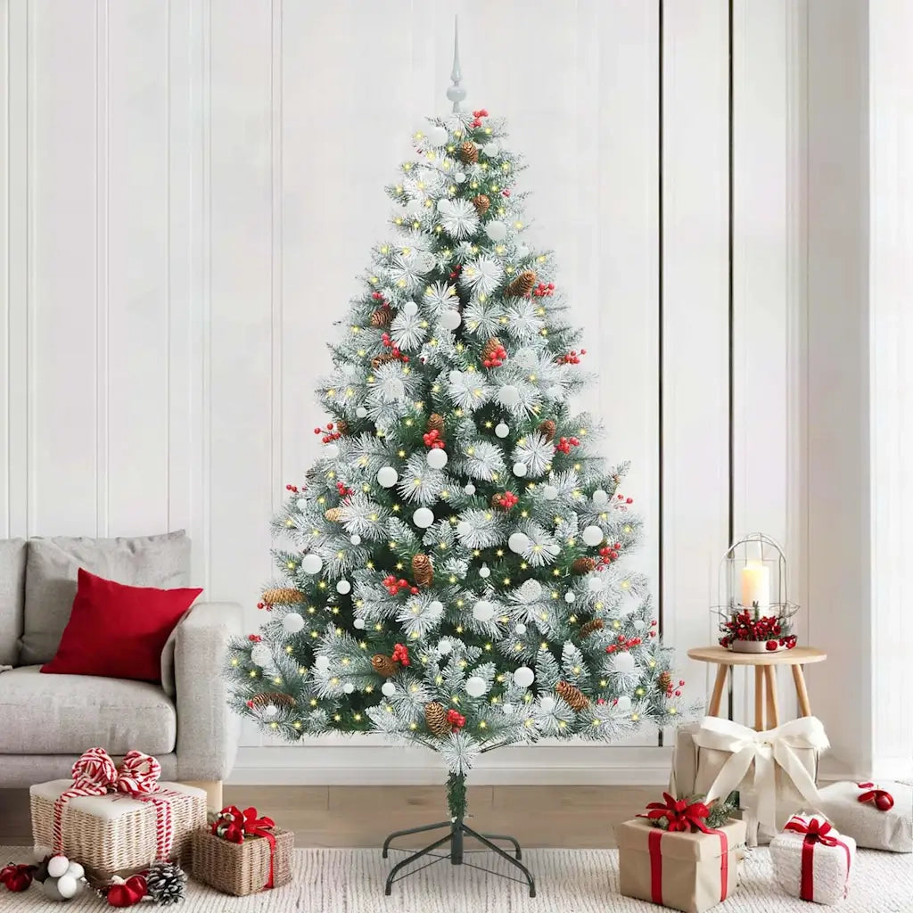 Albero di Natale artificiale Verde e bianco 240 cm 3395200