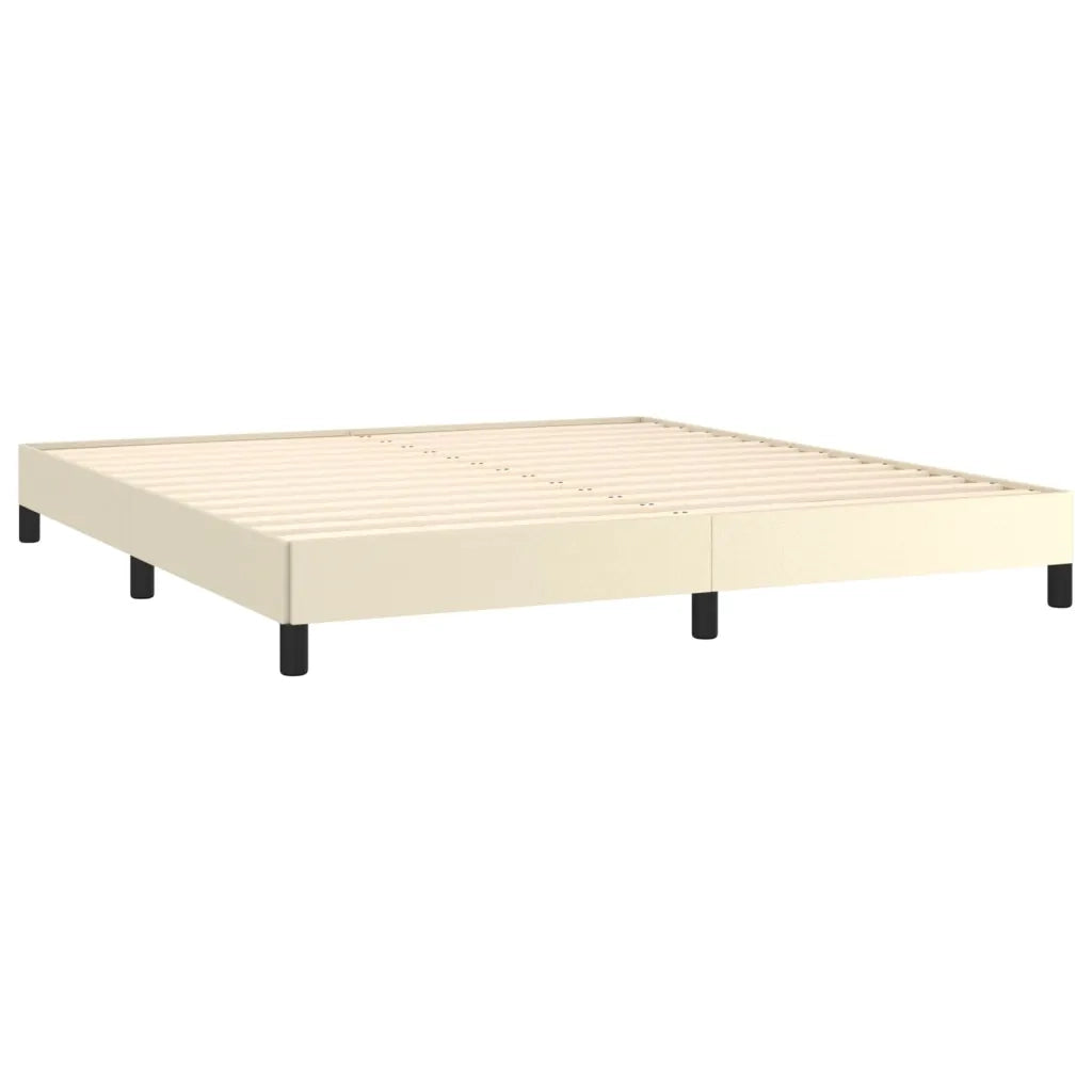 Giroletto a Molle con Materasso Crema 180x200 cm in Similpelle 3127327