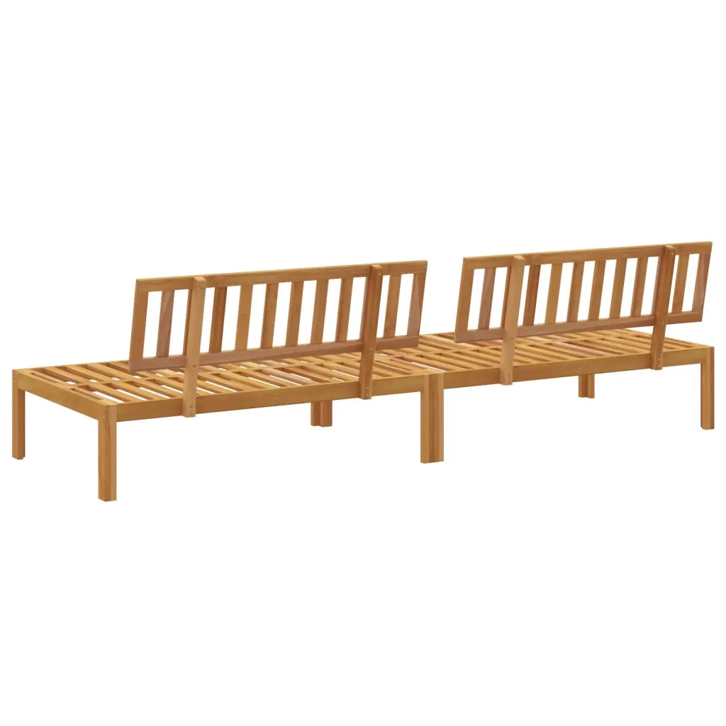 Divani Centrali da Giardino Pallet 2pz Legno Massello di Acacia 365847