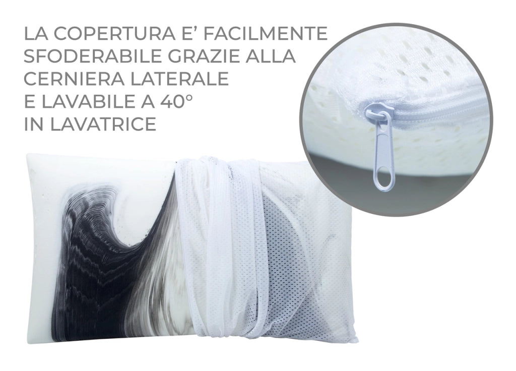 Guanciale Cuscino Letto Memory Anallergico Traspirante Termosensibile Carbonium