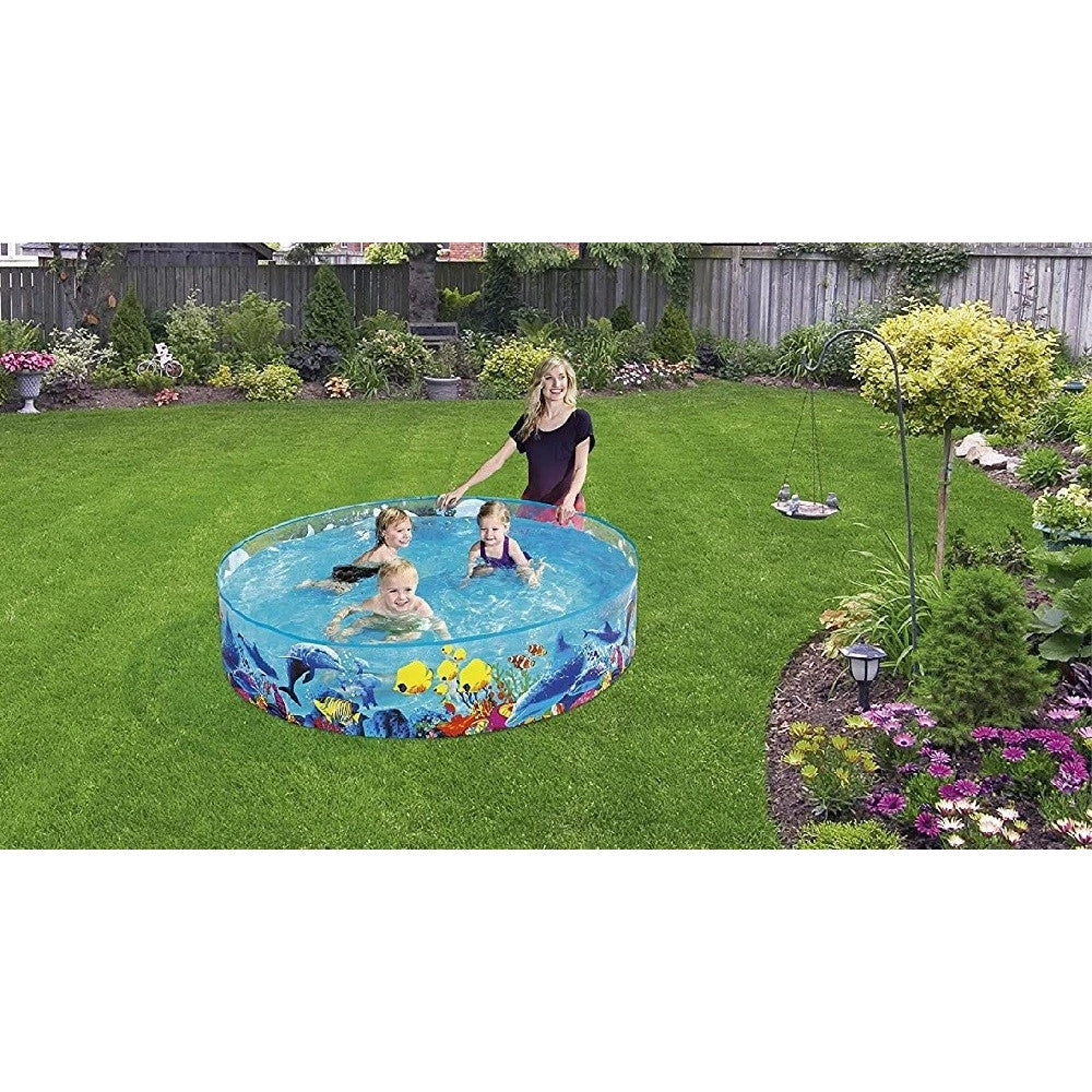 Trade Shop - Piscina Piscinetta Rigida Per Bambini 2 Anni+ Fantasia Marina 183 X 38 Cm 55030 -