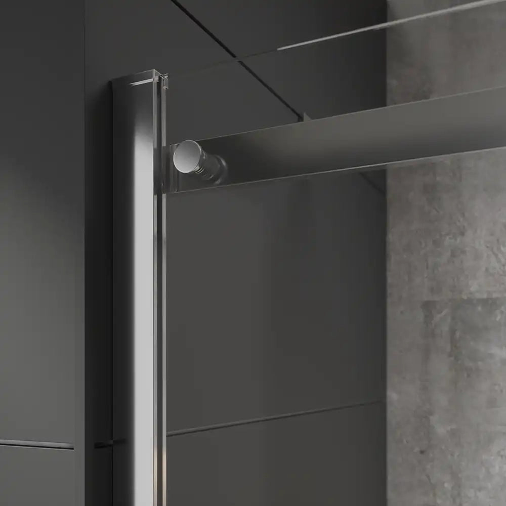 Box doccia 90x140 cm scorrevole vetro 8mm trasparente profili cromati h195cm | Creta