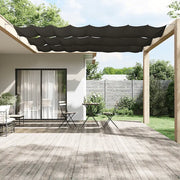 Paravento Verticale Antracite 140x800 cm Tessuto Oxford 148217