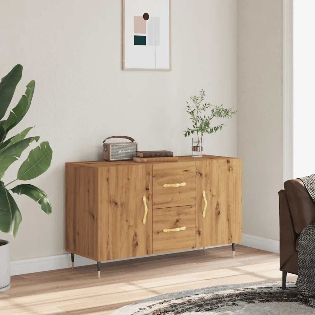 Credenza | Madia | Buffet da pranzo | Armadio da pranzo Rovere Artigianale 100x36x60 cm in Legno Multistrato
