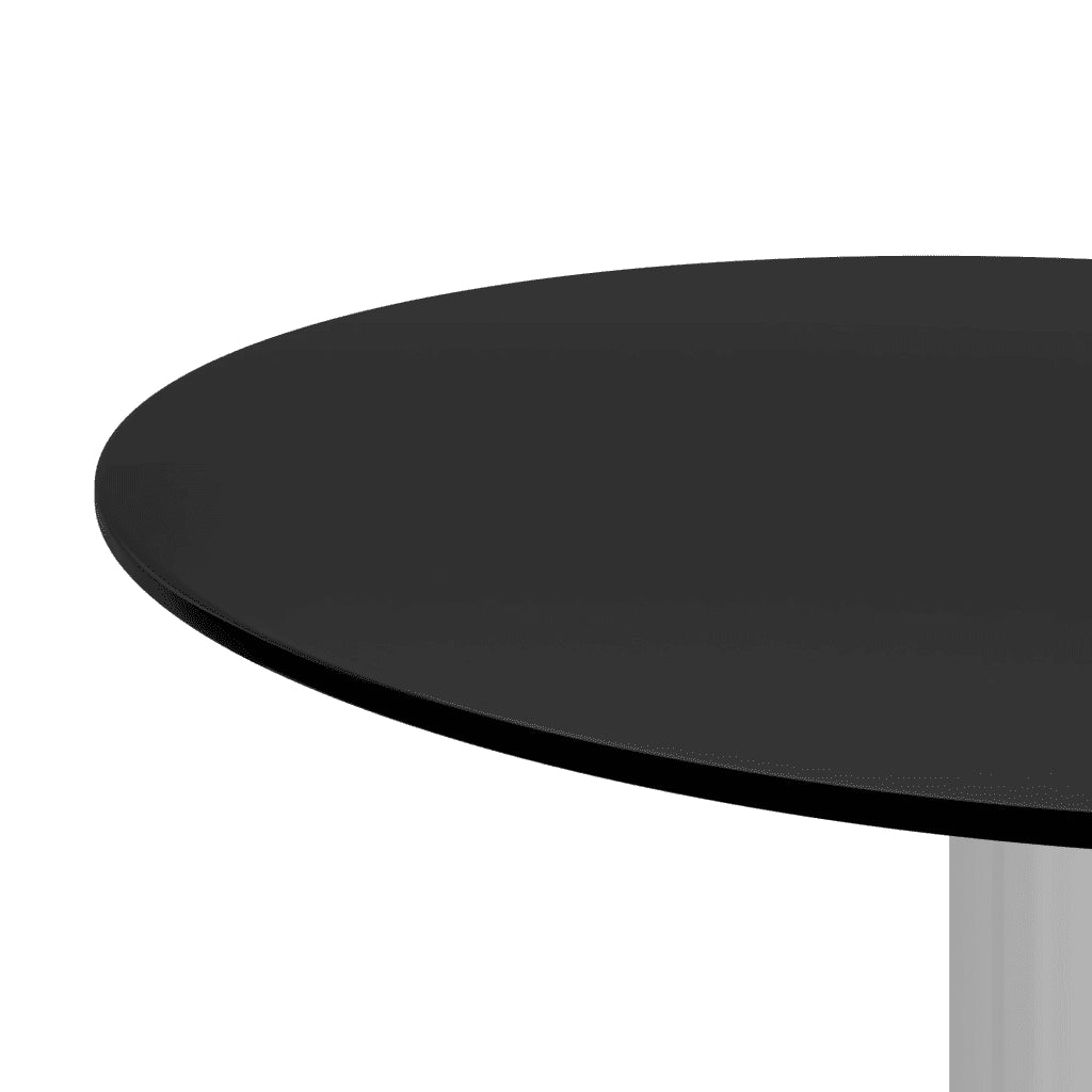 Tavolino da Salotto Nero 40 cm in Vetro Temperato 322781