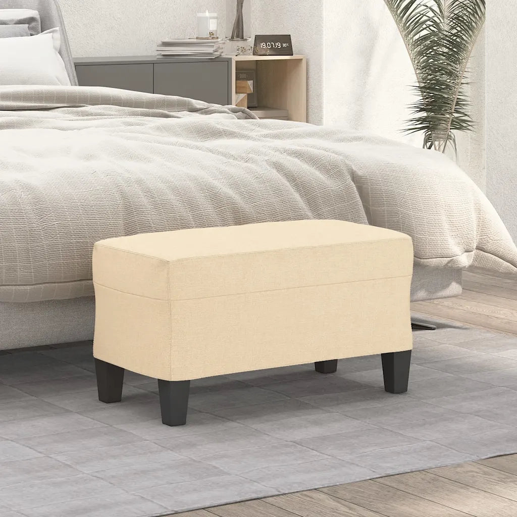 Panca-Sgabello-Poggiapiedi crema 70x35x41 cm in Tessuto 889598