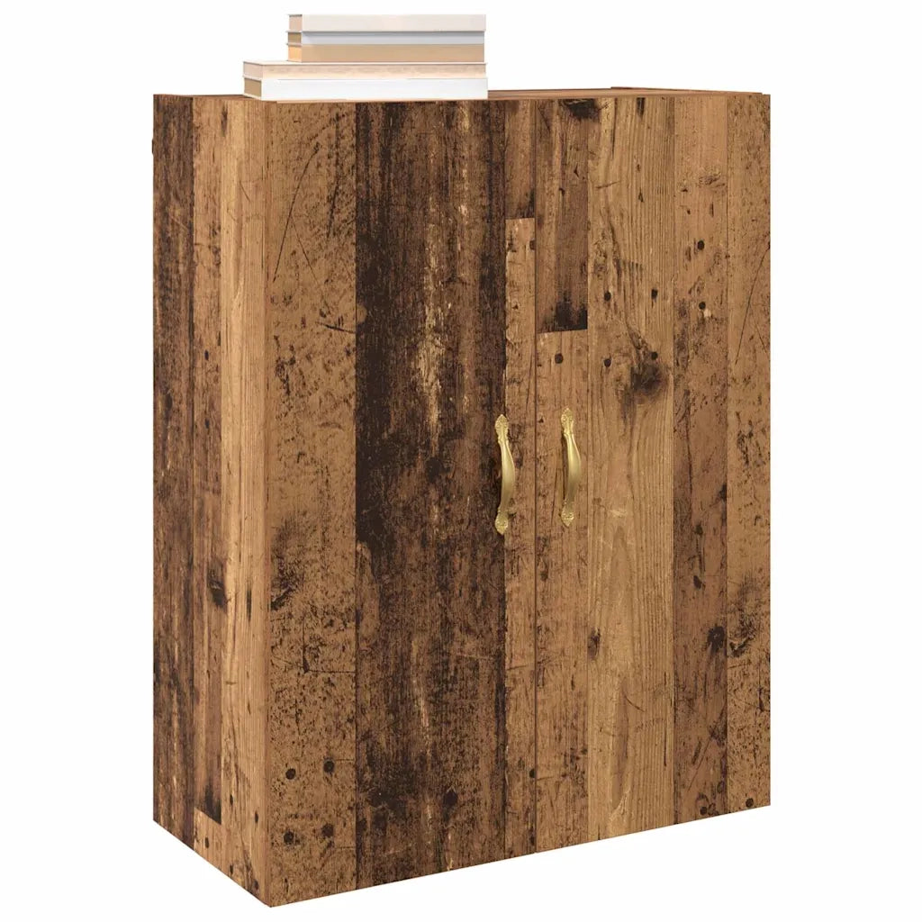 Mobiletto a muro 2 pcs Legno vecchio 69,5 x 34 x 90 cm