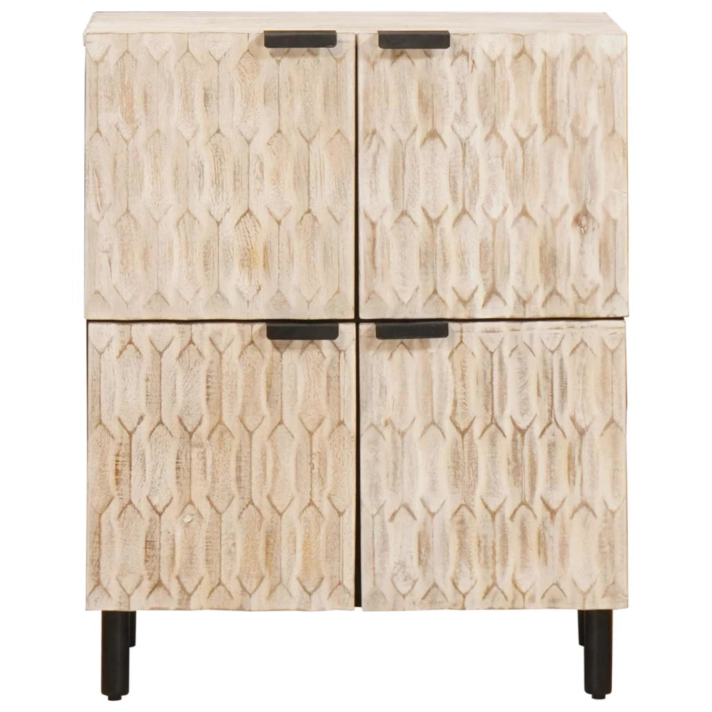 Credenza con porta-Buffet-Armadio da cucina Finitura Bianco Lavato 60 x 33,5 x 75 cm 626365