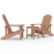 Sedie da Giardino | Sedie da Esterno con Tavolo Adirondack in HDPE Marrone