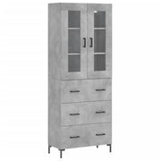 Buffet credenza cassettiera armadio mobile contenitore organizer cucina soggiorno salotto alto 69,5 x 34 x 180 cm legno ingegnerizzato grigio 02_0034631