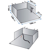 Telo Protezione Baule Auto per Cani 101x106 cm in Similpelle Nero