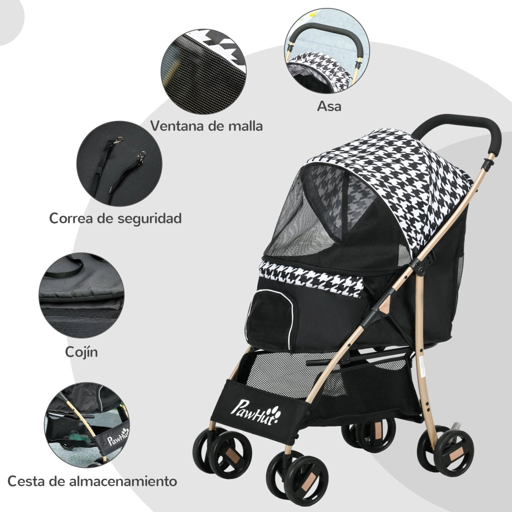 Cestino per Animali Domestici con 2 Ante Finestra a Rete Cassa di Stoccaggio Corda di Sicurezza ¨C zephmum ¨C 80x44.5x97 cm Nero