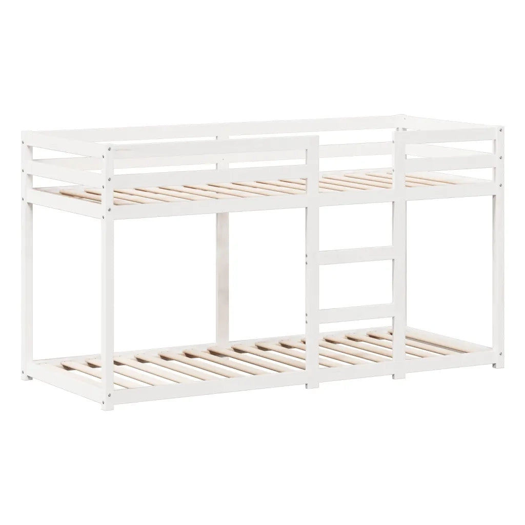 Letto singolo | Letto per adulti | Letto a Castello con Tetto Bianco 75x190 cm Legno Massello Pino