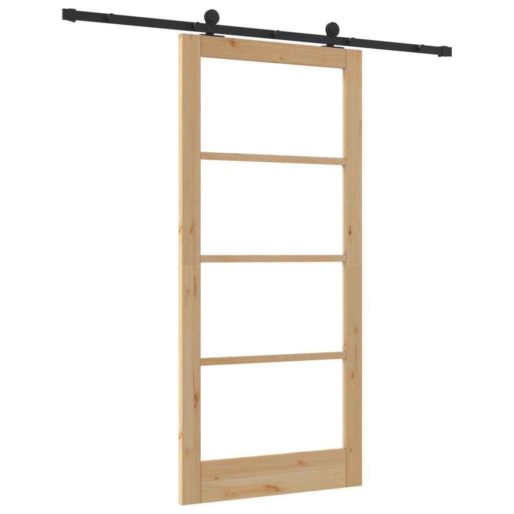 porta scorrevole  con set hardware 'ORKDAL'in legno massello e vetro