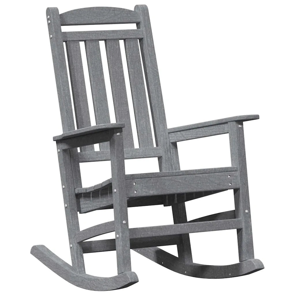 Sedia a dondolo 3 pcs Grigio chiaro Polietilene 3335817
