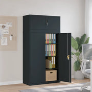Armadio Classificatore Antracite 90x40x180 cm in Acciaio 3188331