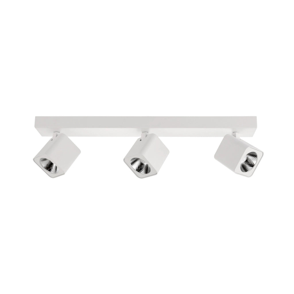 Faretto soffitto triplo moderno bianco orientabile LED 15W