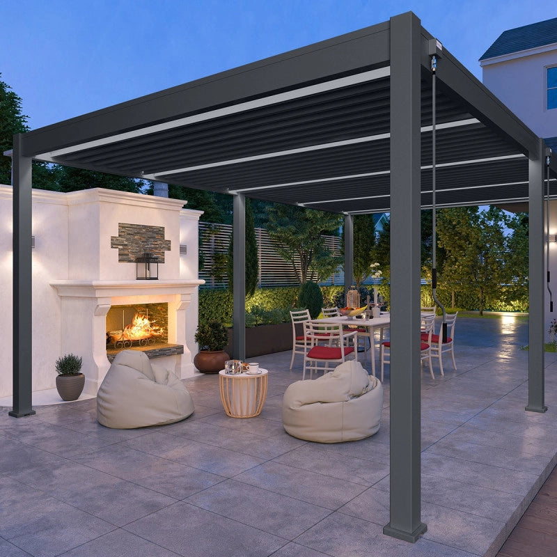 Pergola bioclimatica Ombréa VS autoportante 4x6M - Antracite