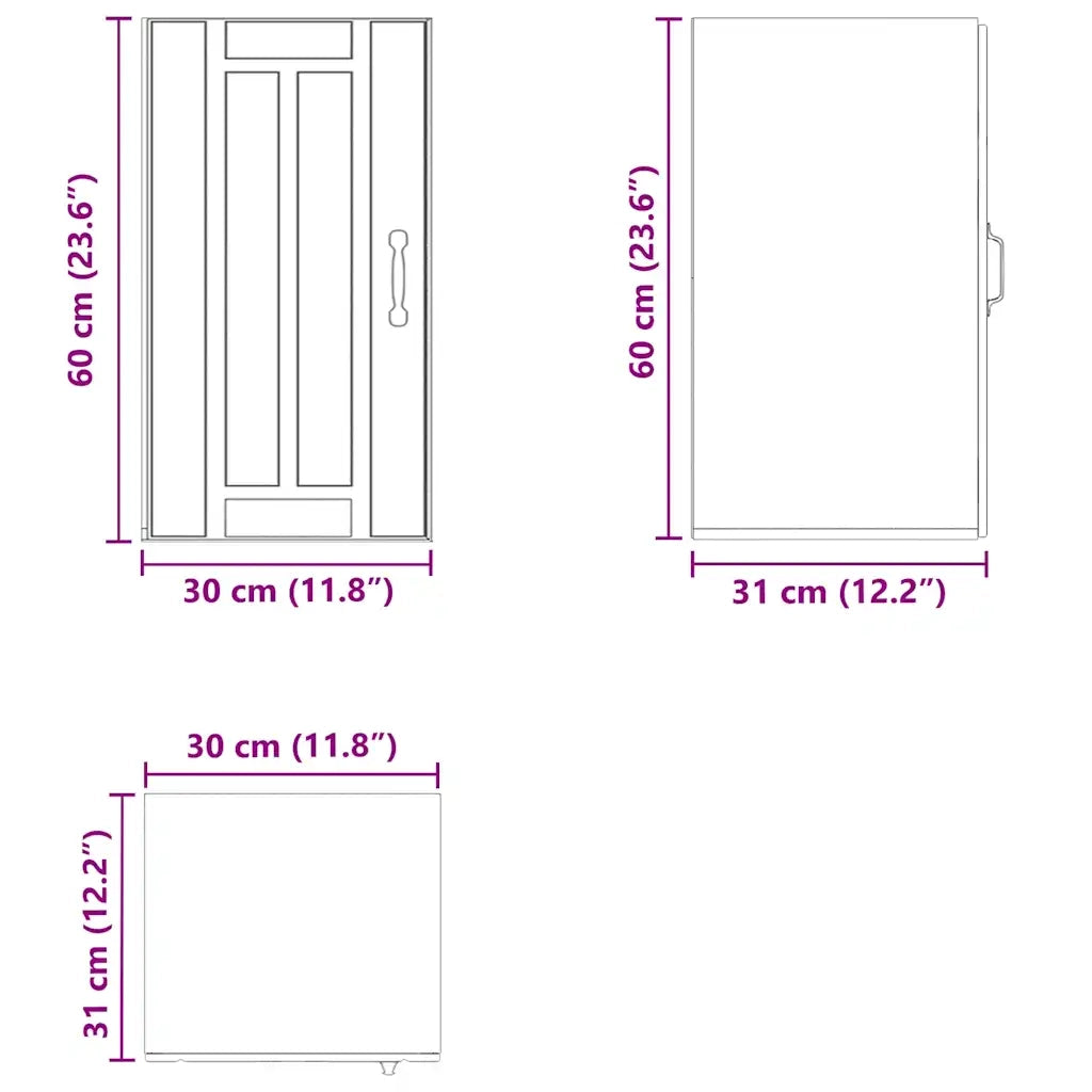 Pensile da Cucina Lucca Grigio Cemento in Legno Multistrato 853781