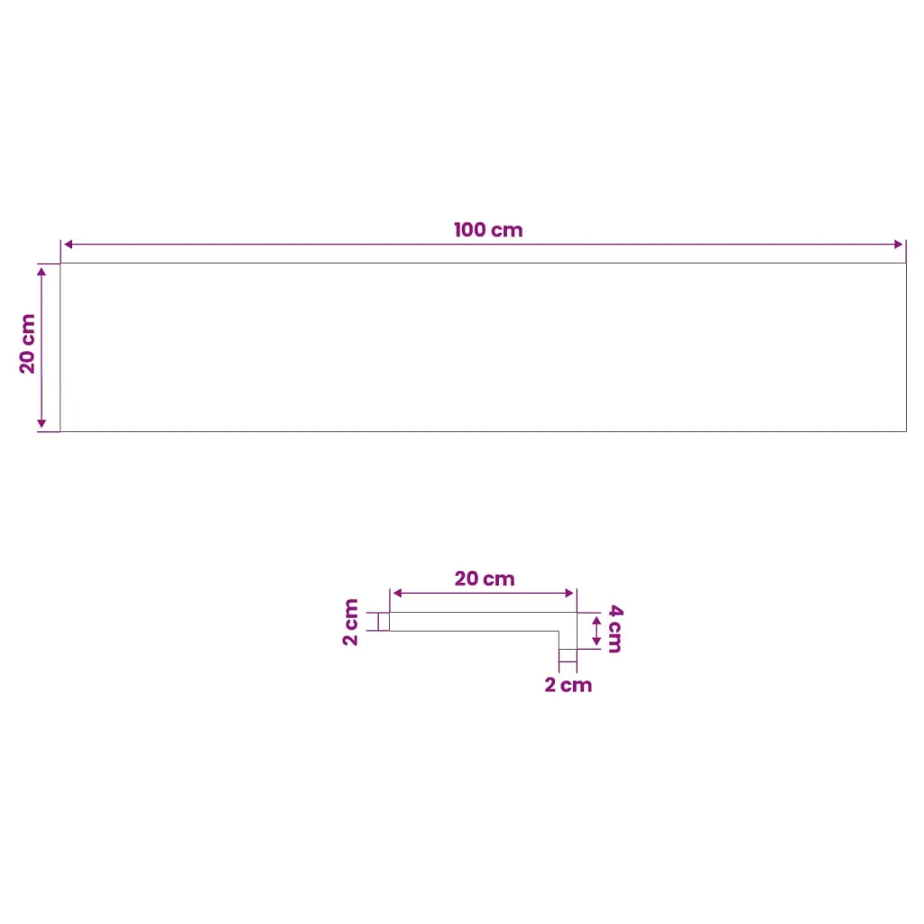 Soglie per finestre 2 pz Verniciato 100 x 20 x 2 cm 42048218