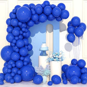 Set di palloni da festa - 106 pezzi di palloni in lattice - blu scuro - decorazione per feste - pilastro di palloni - corda per palloni 10 m - inclusi adesivi per palloni