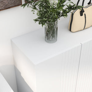 Mobile Scarpiera per 15-20 Paia di Scarpe 72x31,5x95 cm Ripiani Regolabili e Chiusura Ammortizzata Bianco