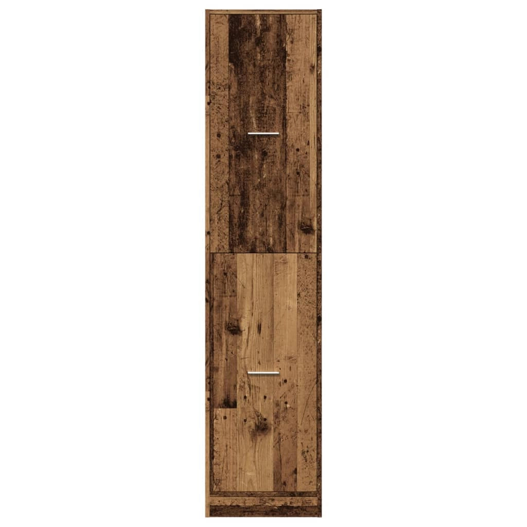 Mobiletto da farmacia vintage mobile contenitore 40 x 41 x 174 cm stile classico uso ufficio legno ingegnerizzato legno invecchiato 02_0055674
