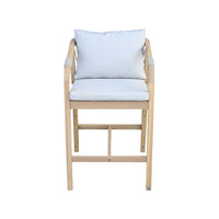 Set di 2 poltrone da giardino in legno di acacia e corda, marrone