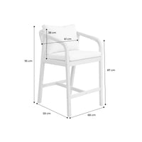Set di 2 poltrone da giardino in legno di acacia e corda, marrone