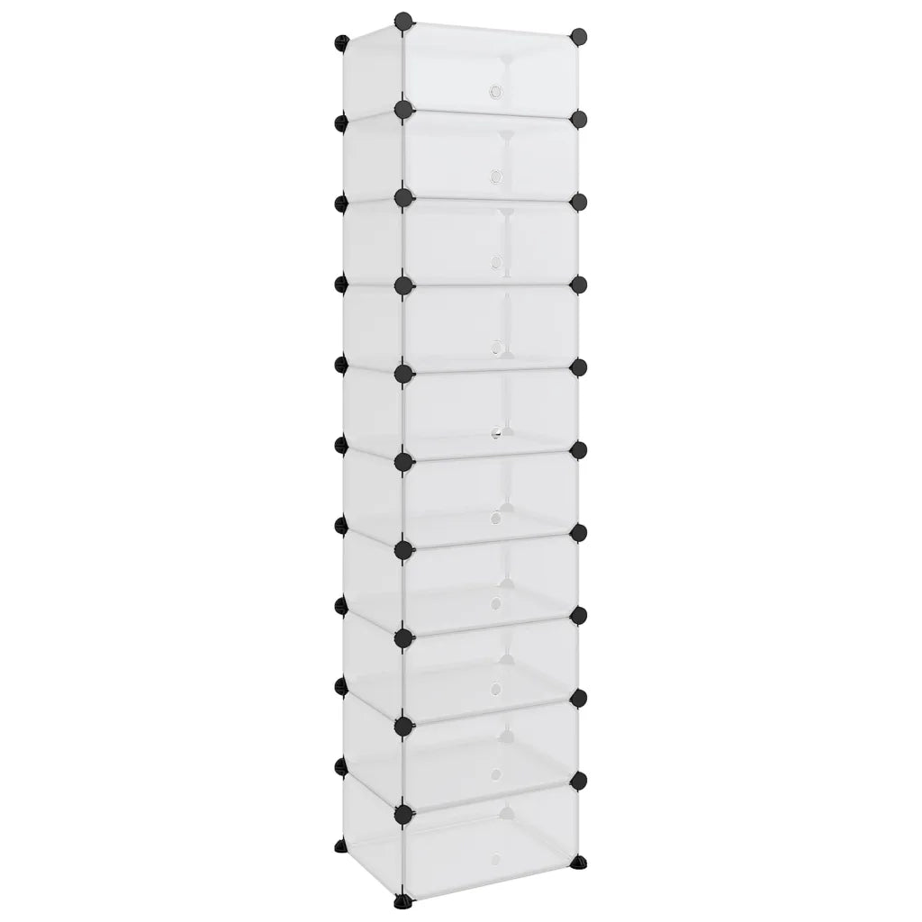 Scarpiera Trasparente 44x32x174 cm in PP 340561