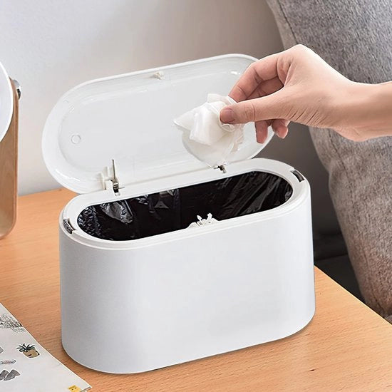 Mini-prigione per rifiuti con coperchio - prigione per rifiuti rimovibile, piccola prigione per rifiuti in plastica, prigione per rifiuti pieghevole, prigione per rifiuti pieghevole per bagno, ufficio, cucina,